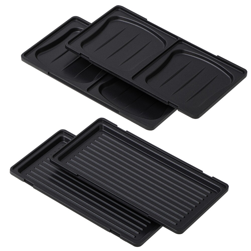 2-i-1 sandwichgrill med non-stick-belegg og sikkert håndtak