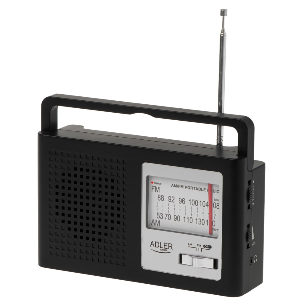 AM/FM-radio med teleskopantenne og jack-inngang