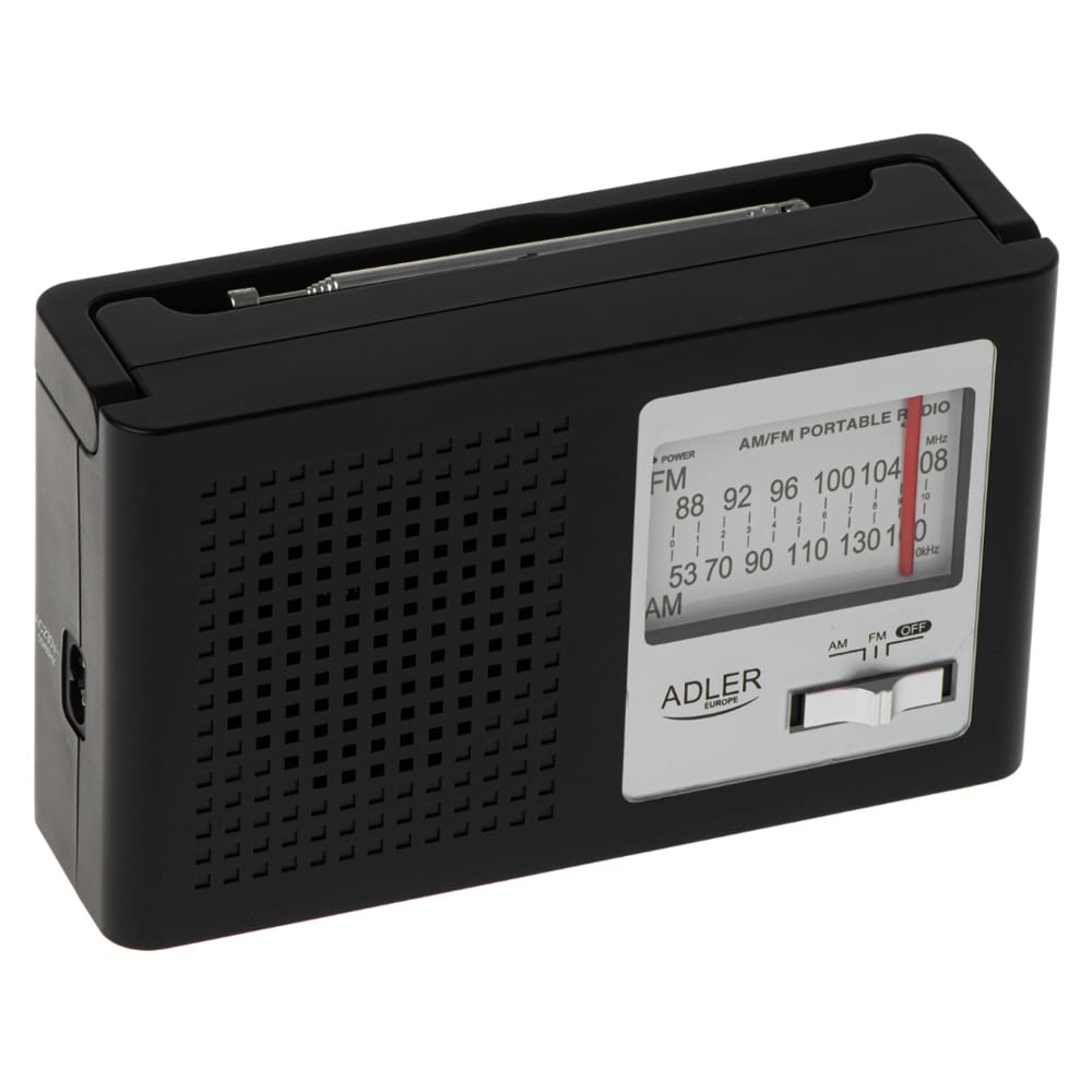 AM/FM-radio med teleskopantenne og jack-inngang