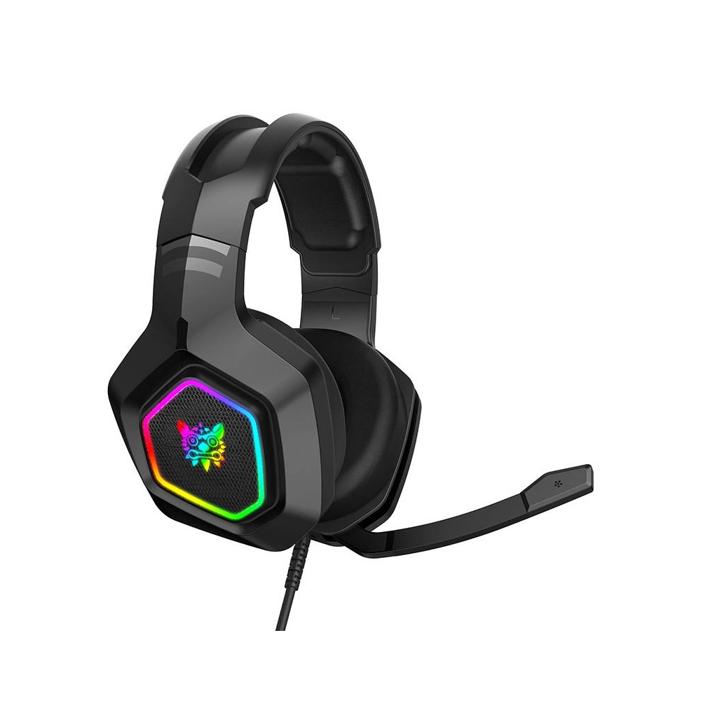 Onikuma Gaming-hodesett med 50 mm høyttalere og støyreduserende mikrofon - svart