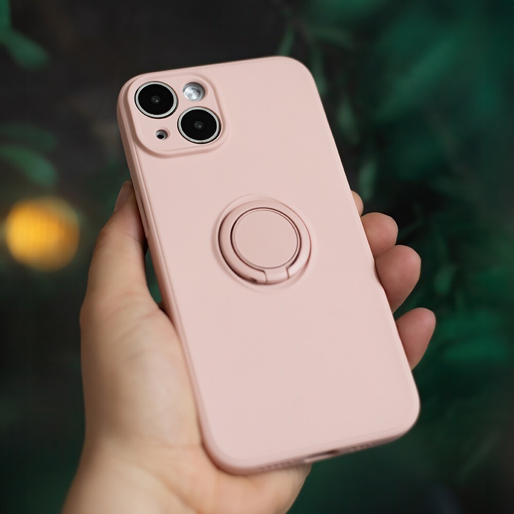 Etui med ringholder for iPhone 16 Pro - Rosa