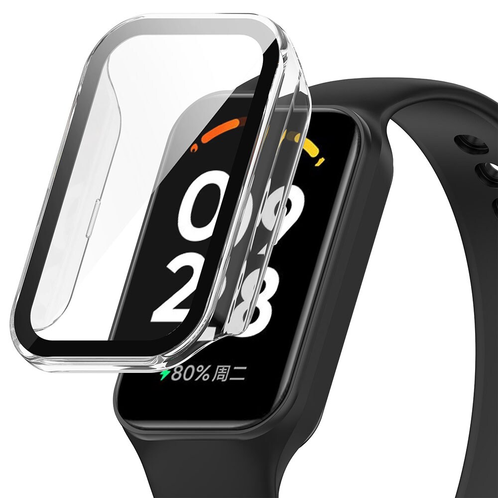 Beskyttelsesetui med herdet film til Xiaomi Band 8 Active og Redmi Band 2 – Klar / Etui til smartarmbånd