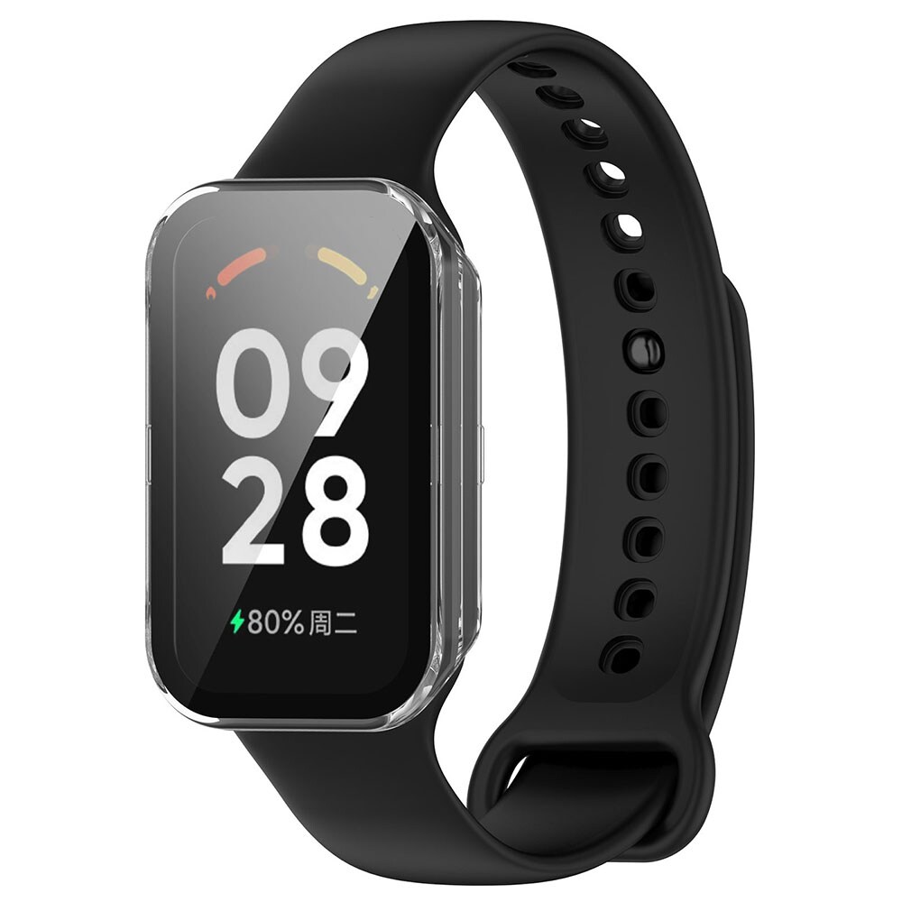 Beskyttelsesetui med herdet film til Xiaomi Band 8 Active og Redmi Band 2 – Klar / Etui til smartarmbånd