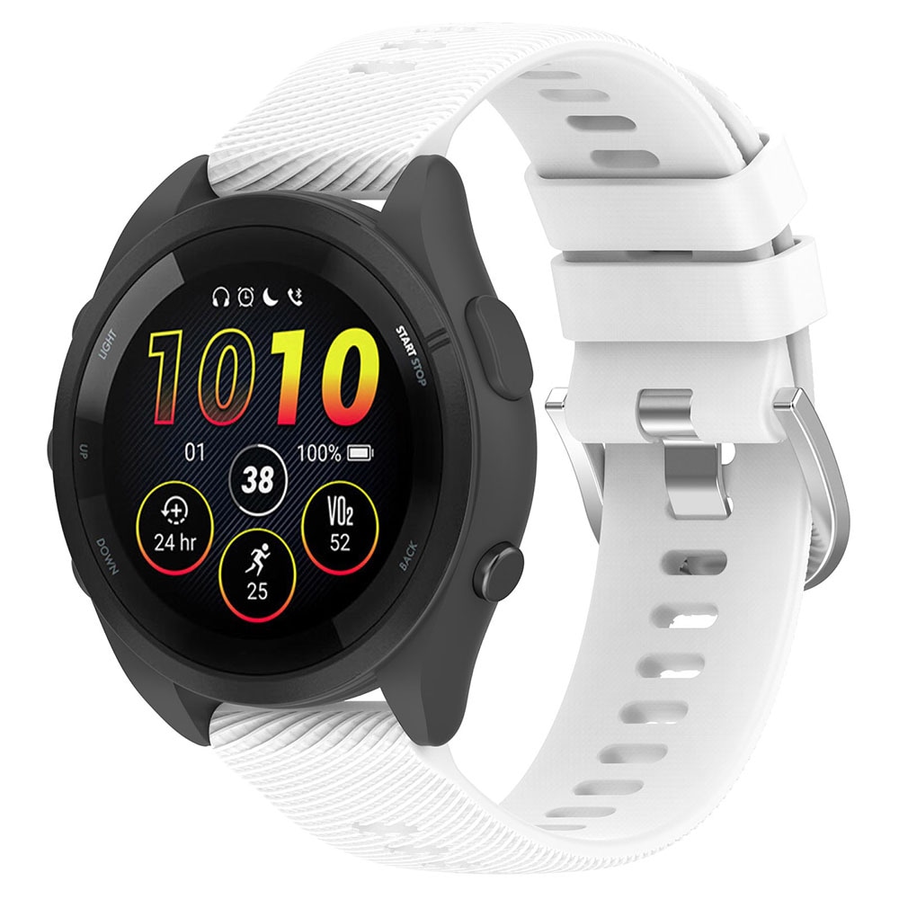 Silikonarmbånd til Garmin Forerunner 165 20 mm - Hvit