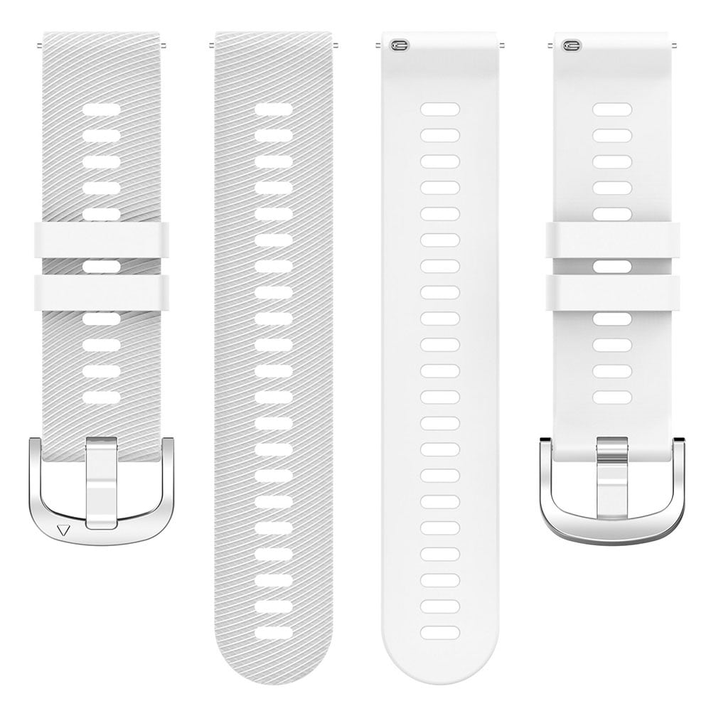Silikonarmbånd til Garmin Forerunner 165 20 mm - Hvit