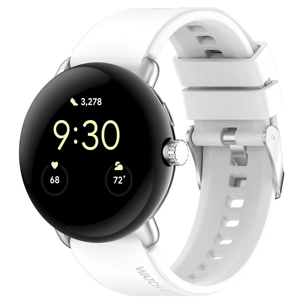 Silikonarmbånd for Google Pixel Watch 1 / 2 - Hvit