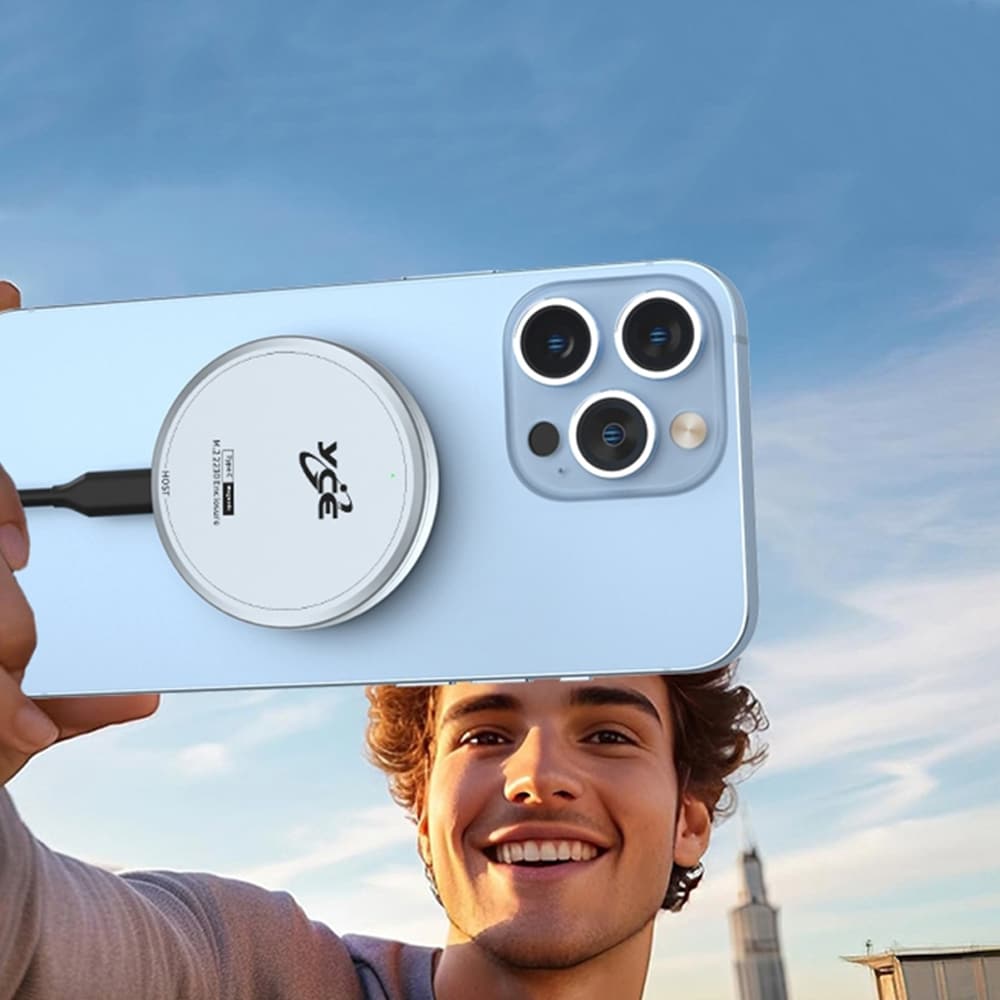 Magnetisk harddiskkabinett for smarttelefon med rask overføring