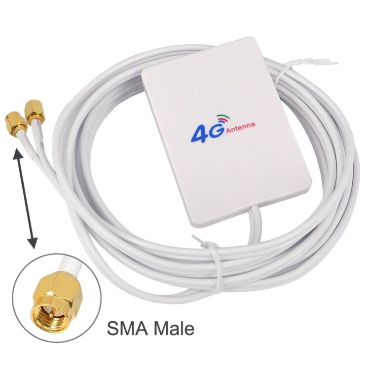 4G-antenne 28dBi med SMA-kontakt og 2 m kabel