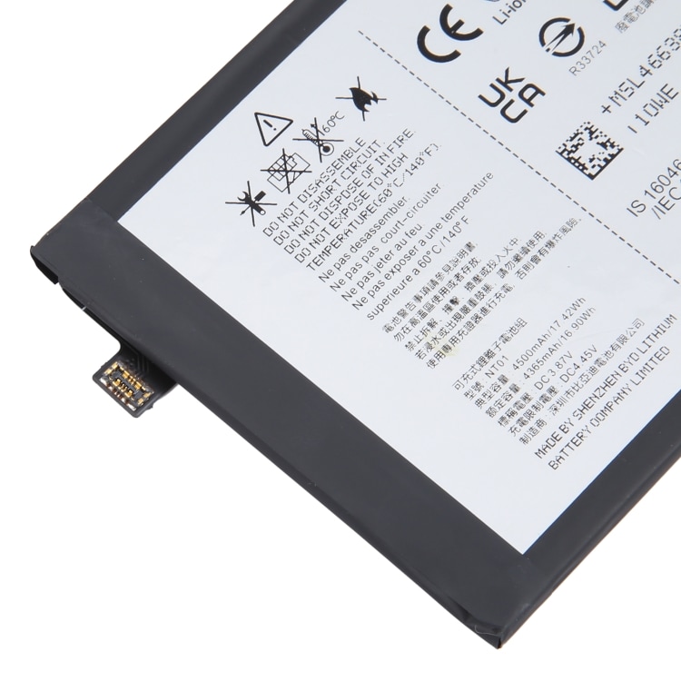 Batteri NT01 for Nothing Phone 1 med kapasitet på 4500 mAh