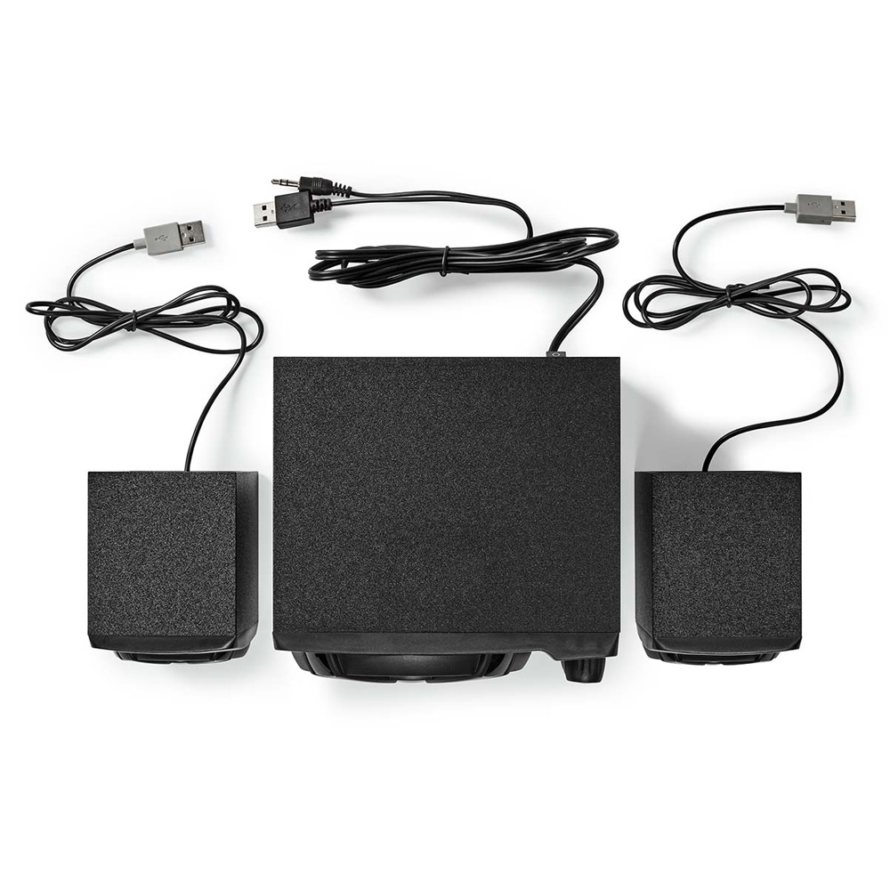 Spillhøyttalere med subwoofer og RGB-belysning