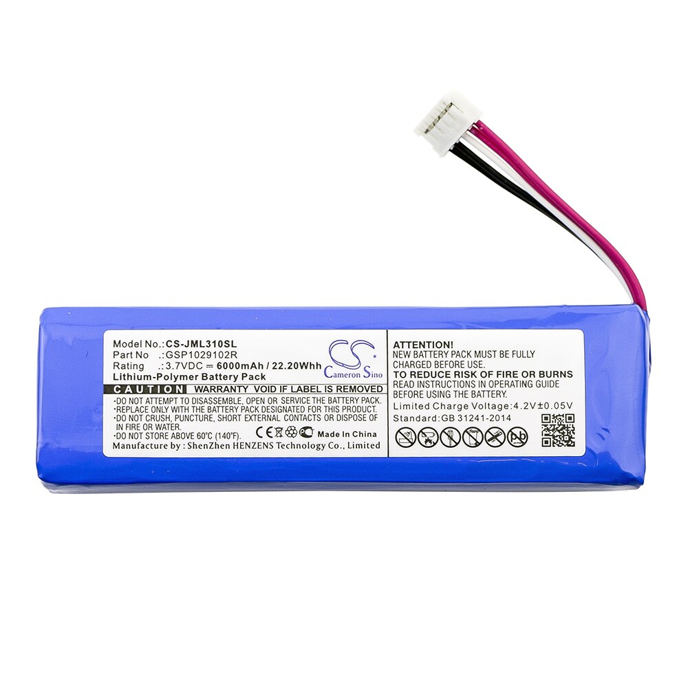 Batteri med høy kapasitet for JBL Charge 2, 2+ og 3 (2015-versjon)
