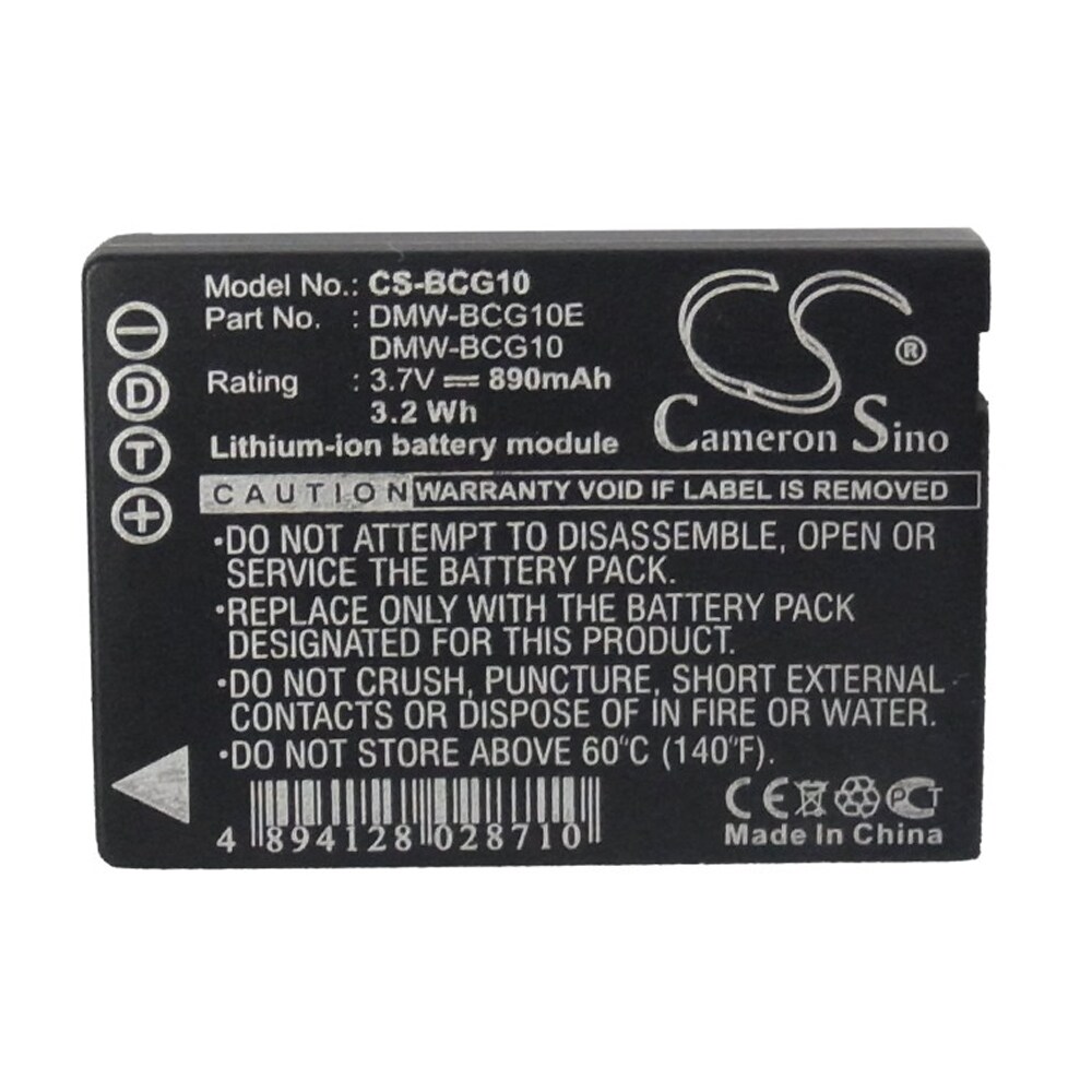 Kamerabatteri DMW-BCG10 for Panasonic Lumix DMC-ZS7R / Lumix DMC-ZR1K / Lumix DMC-TZ7K