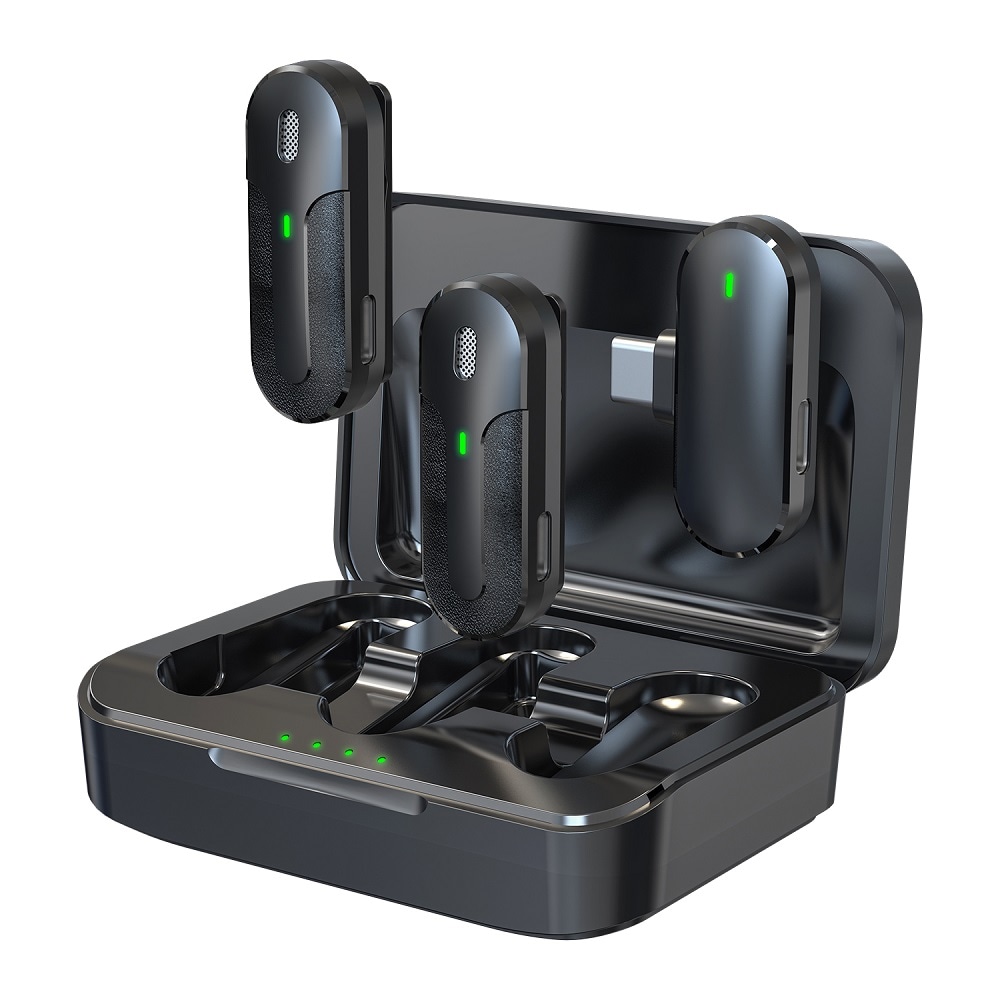 Devia Trådløst Mikrofonsett med USB-C – 8 Timer Batterilevetid, ENC
