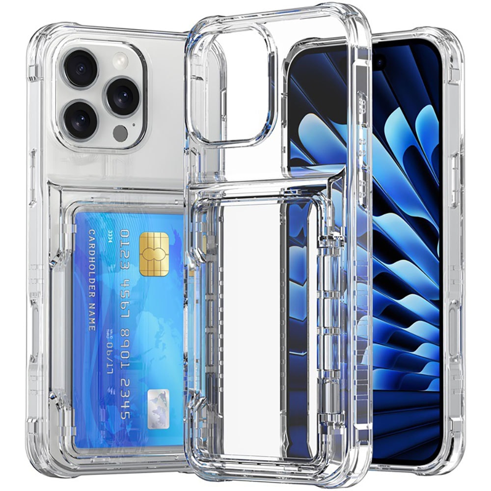 Bakdeksel med kortspor og stativ til iPhone 15 Pro Max