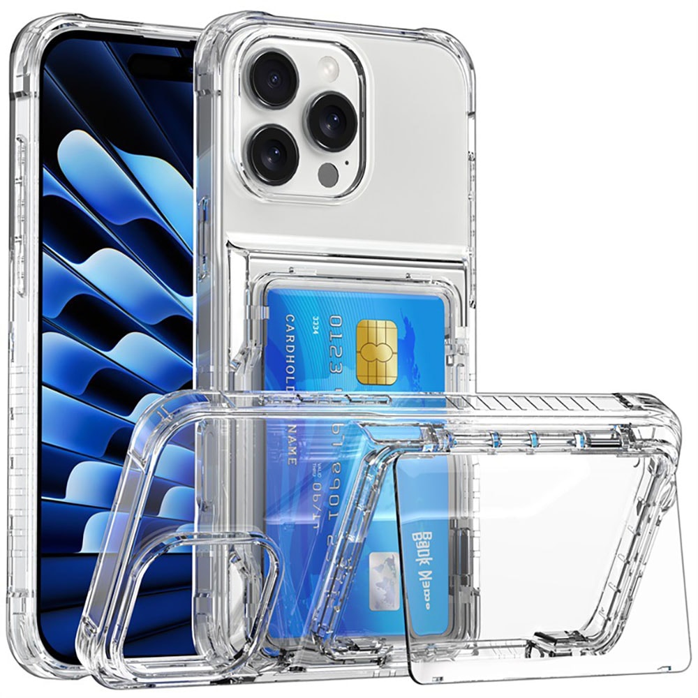 Bakdeksel med kortspor og stativ til iPhone 15 Pro Max