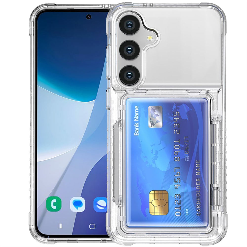 Bakdeksel med kortspor og stativ til Samsung S24 Plus