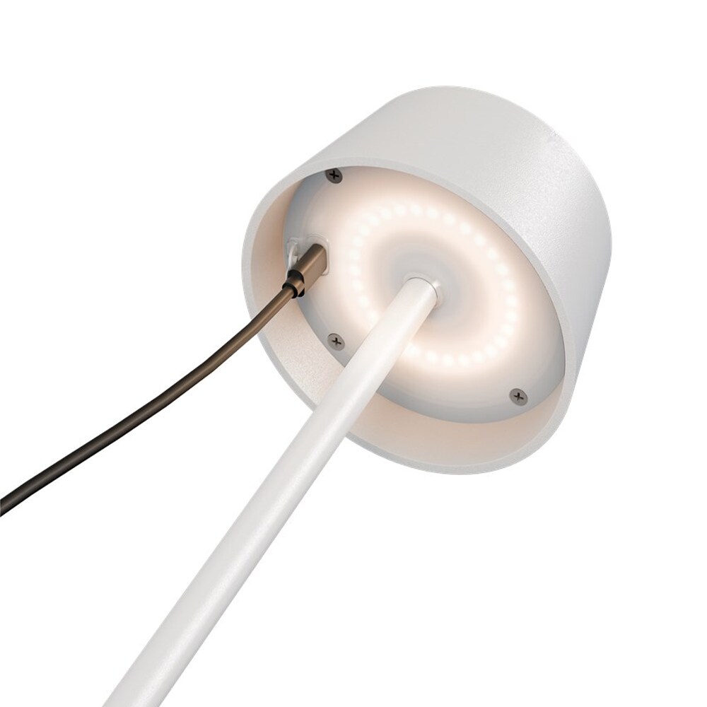 Goobay LED-bordlampe med solcellelading og berøringskontroll - hvit