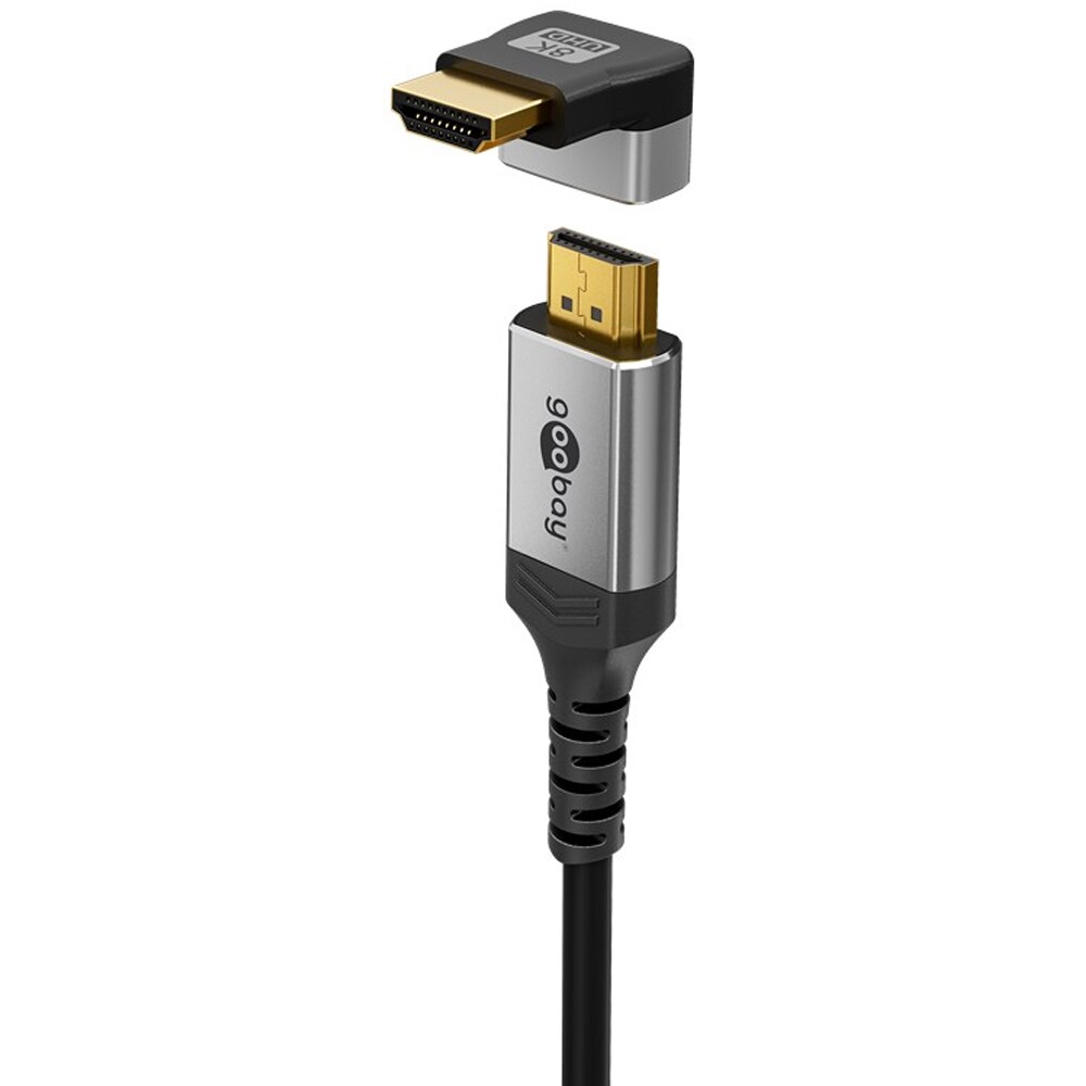 Goobay vinklet HDMI-adapter 8K 60 Hz 270° med gullbelagte kontakter
