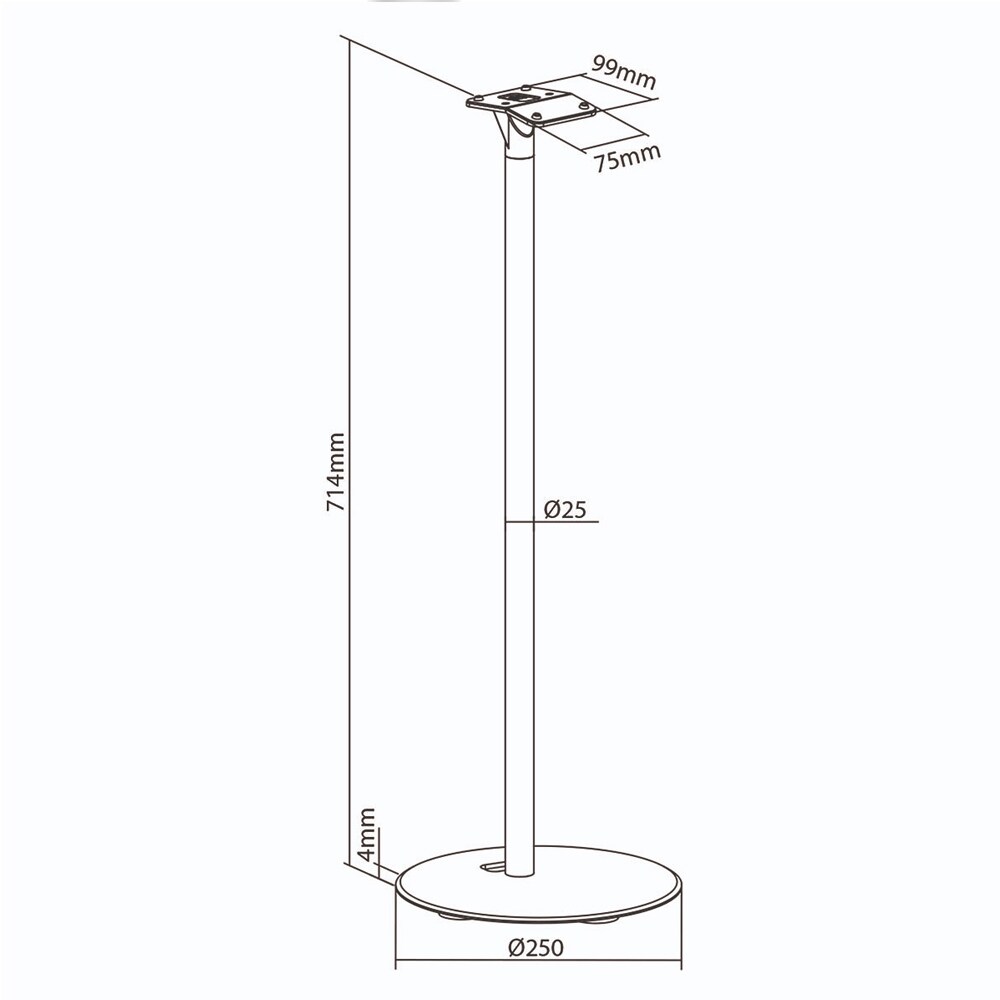 Nedis gulvstativ for Sonos Era 300 - hvit