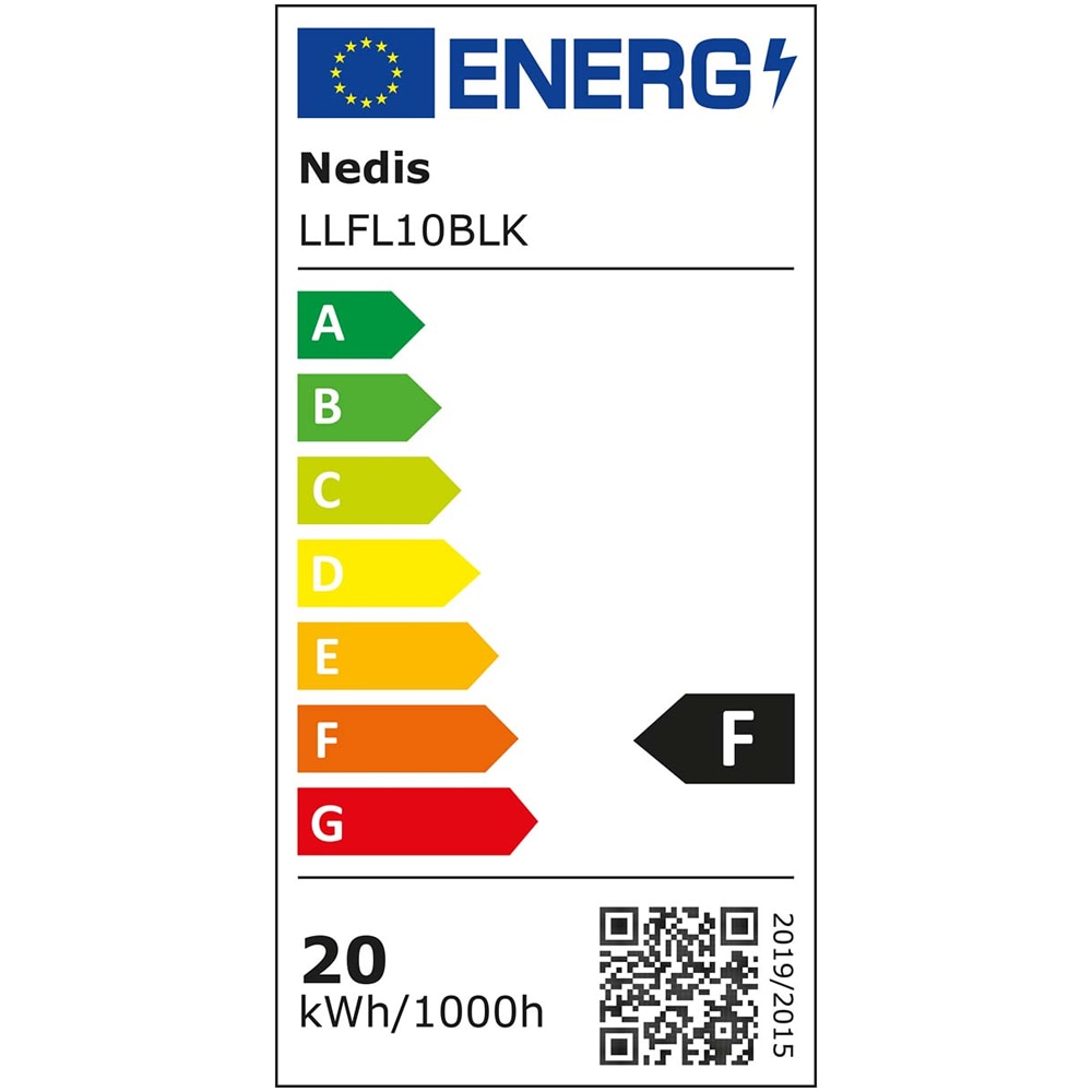 Nedis LED-flomlys 4000K, 1620 lumen, IP65, energieffektiv 20W