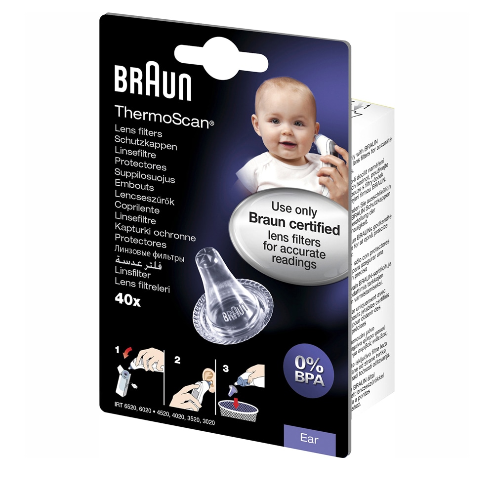 Braun ThermoScan hygienelokk 40-pk - hygieniske linselokk for ThermoScan øretermometer