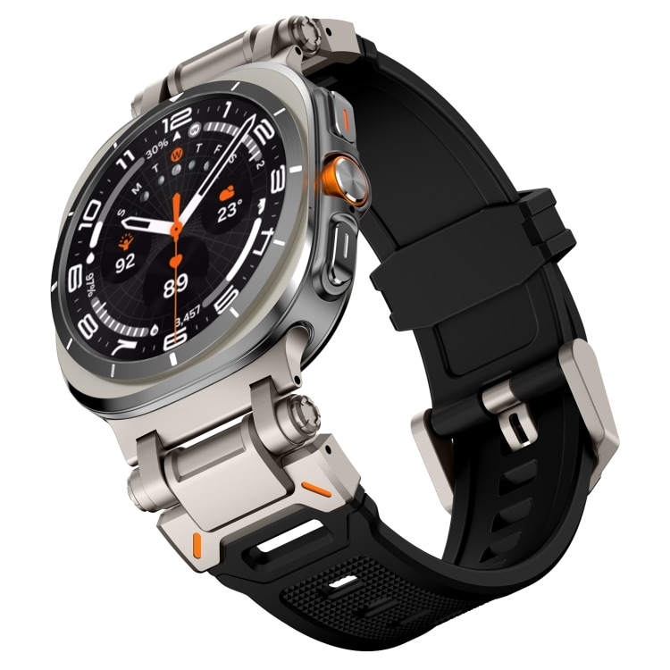Silikonarmbånd for Samsung Galaxy Watch Ultra 47mm med hurtigutløser - Svart