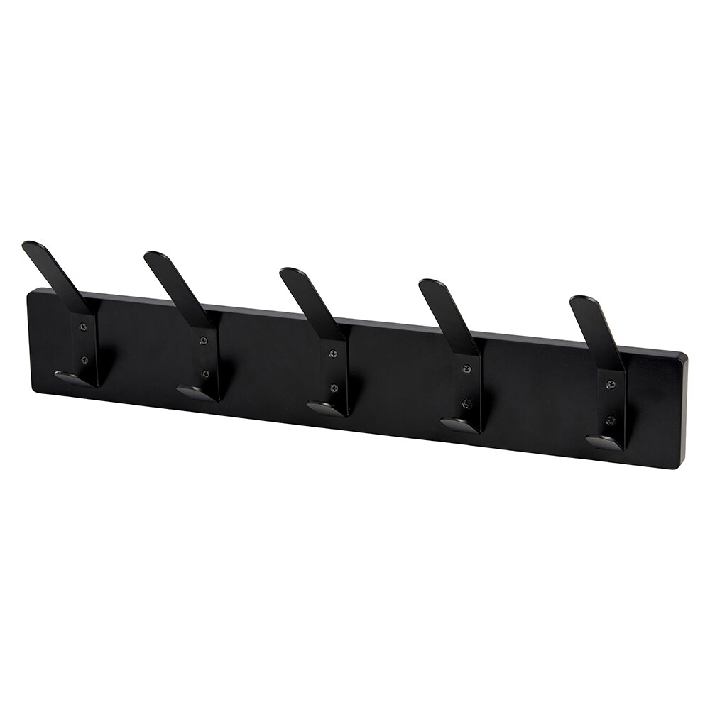 Krokliste med 5 kroker - Svart