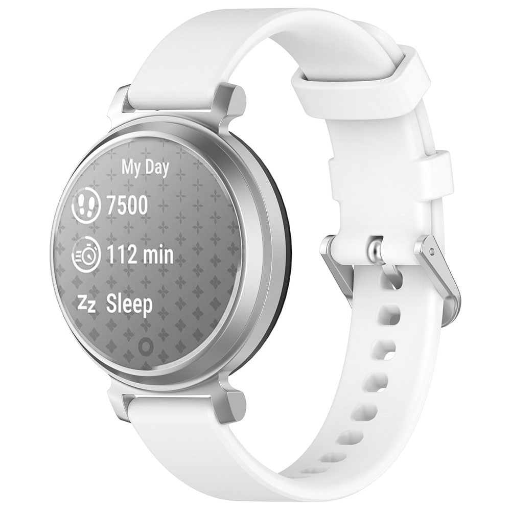 RosMank Silikon Armband Für Garmin Lily 2 & Lily 2 Active – Magnetischer Verschluss, Weiß/blau