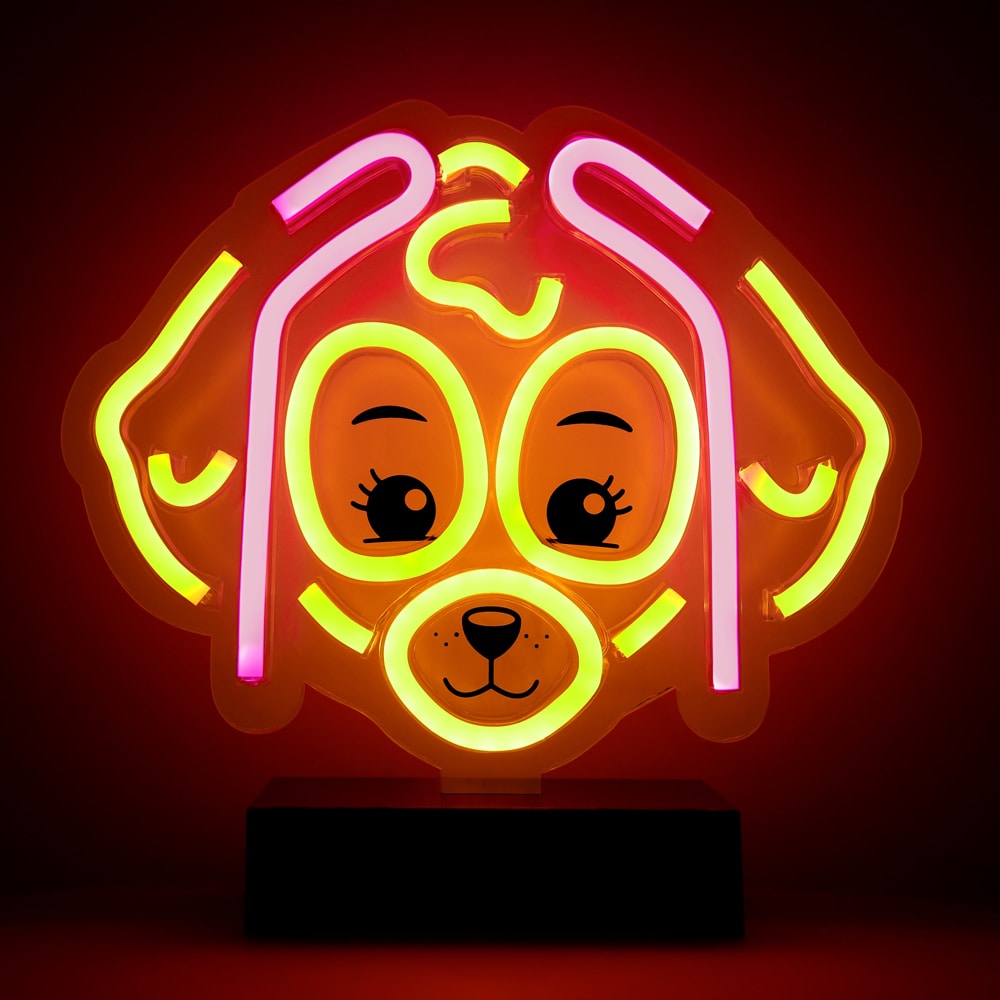 Paw Patrol LED Neon-skilt til fots - Skye