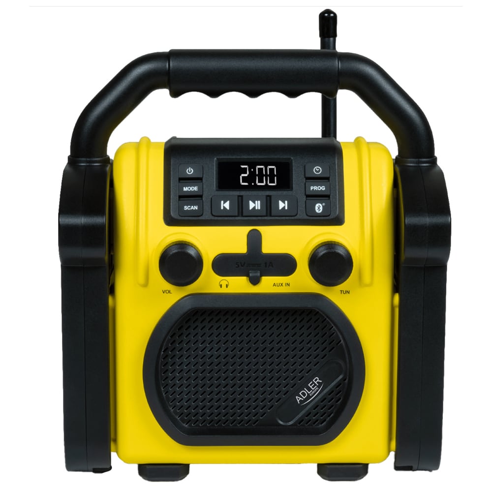 Adler konstruksjonsradio med Bluetooth og slitesterk design