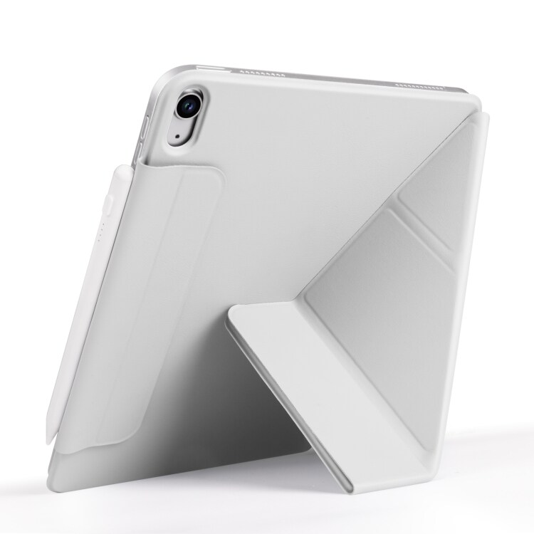 Kunstlærveske med stativ og magneter for iPad Air 11 2024 / Air 2022 10.9 - Grå