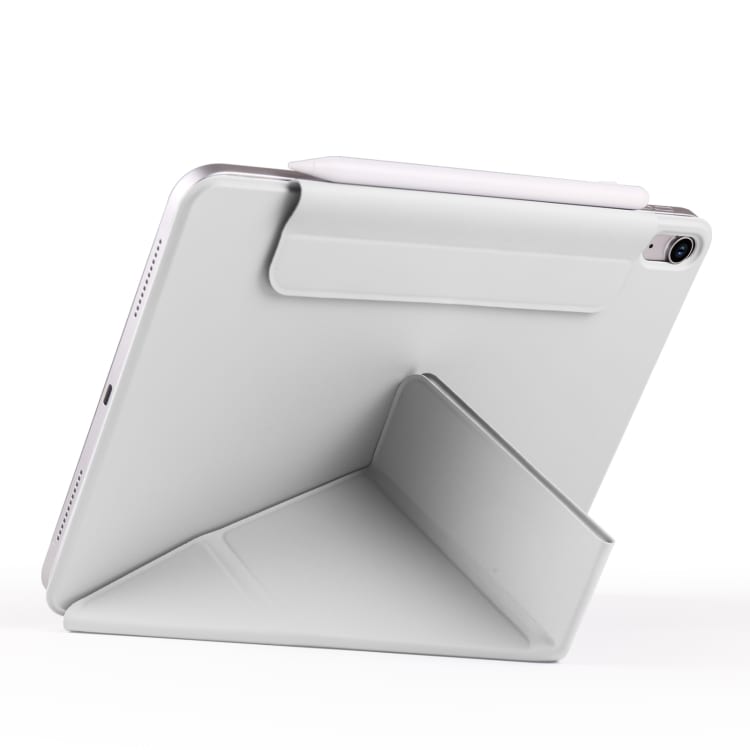 Kunstlærveske med stativ og magneter for iPad Air 11 2024 / Air 2022 10.9 - Grå