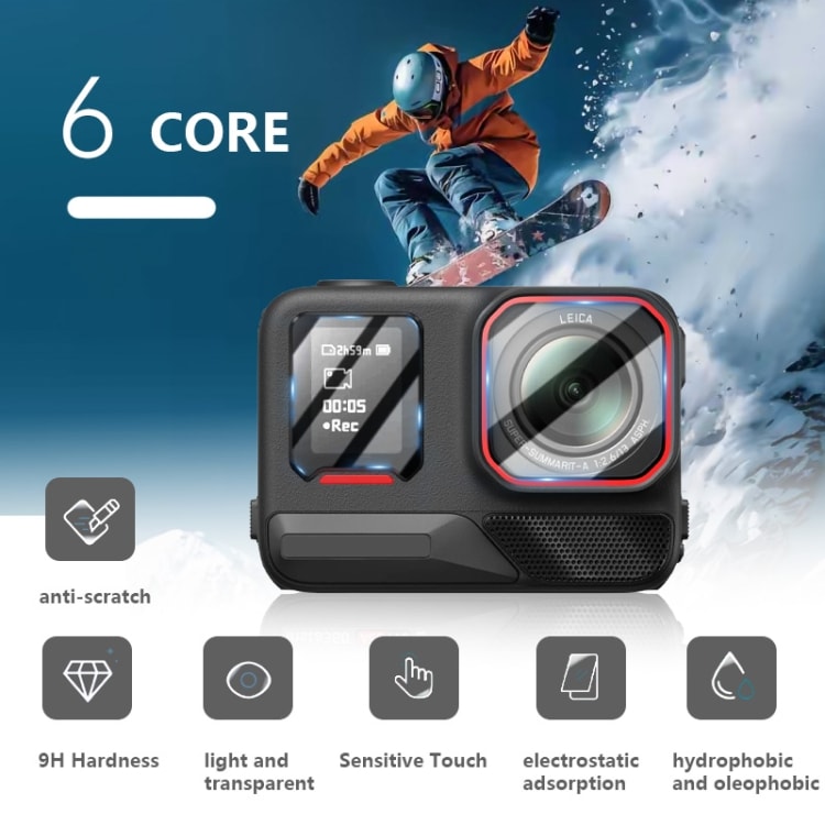 Herdet skjerm- og kamerabeskytter for Insta360 Ace Pro 2