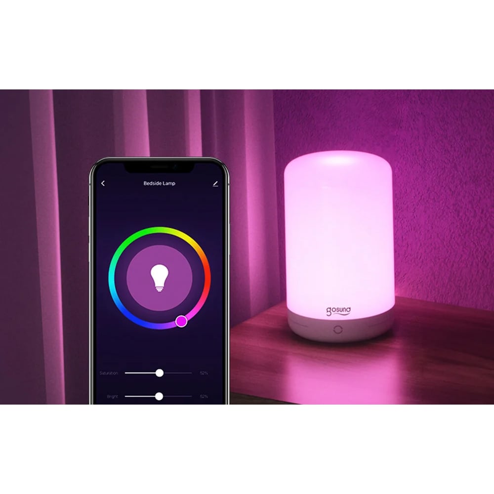 Gosund smart nattbordslampe - Tuya-kompatibel RGB-lampe med appkontroll