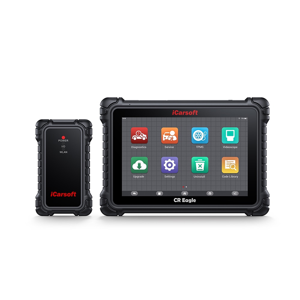 CR Eagle Feilkodeleser – DOIP, CANFD, TPMS, 49+ Servicefunksjoner, 10,1" Skjerm