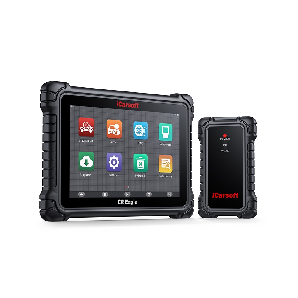 CR Eagle Feilkodeleser – DOIP, CANFD, TPMS, 49+ Servicefunksjoner, 10,1" Skjerm