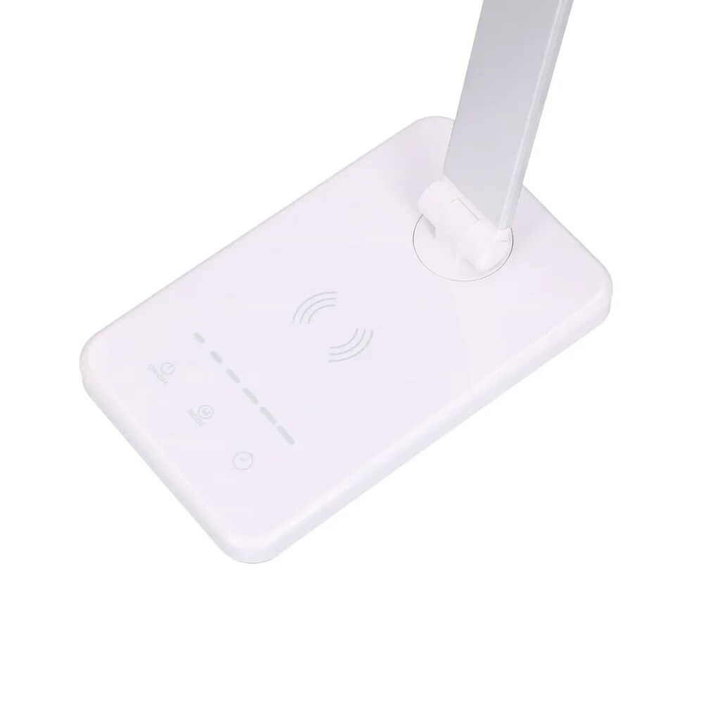 Extralink Smart Life bordlampe med justerbart lys og trådløs lading - Hvit