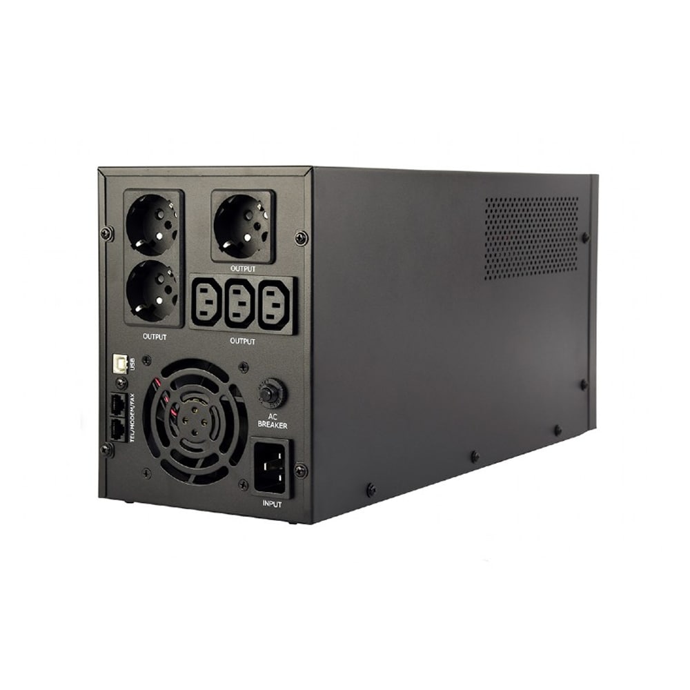Line-Interactive UPS 3000 VA – 1800 W Backup med LCD og USB-styring