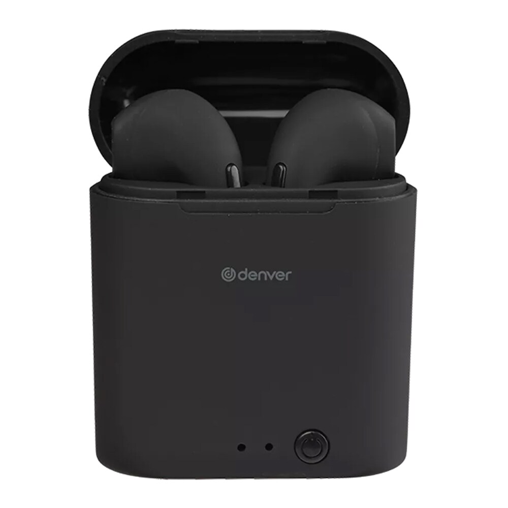 Denver TWE-46B Trådløse in-ear-hodetelefoner med Bluetooth 5.0 og ladeetui - Svart