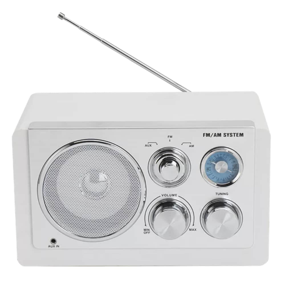 Denver FM/AM-radio TR-63W med AUX-inngang og klassisk design
