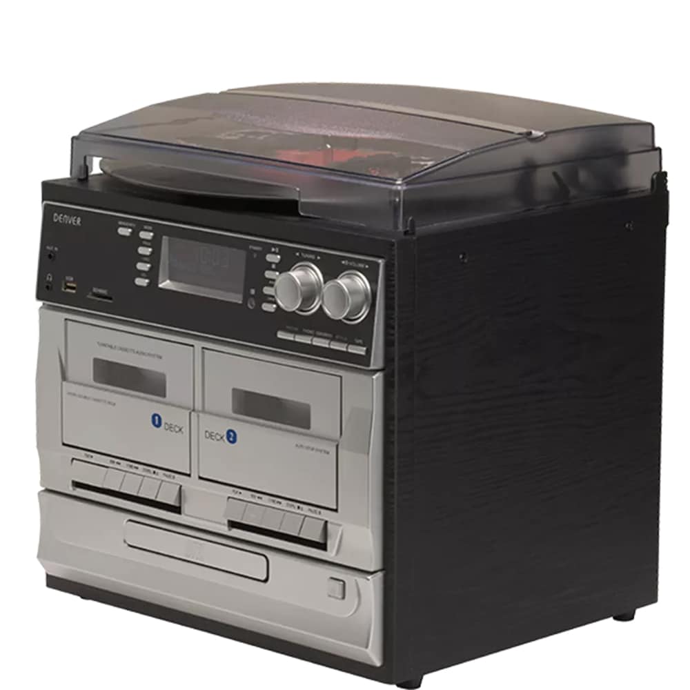 Denver Stereoanlegg med platespiller, kassettspiller, CD-spiller og radio MRD-166