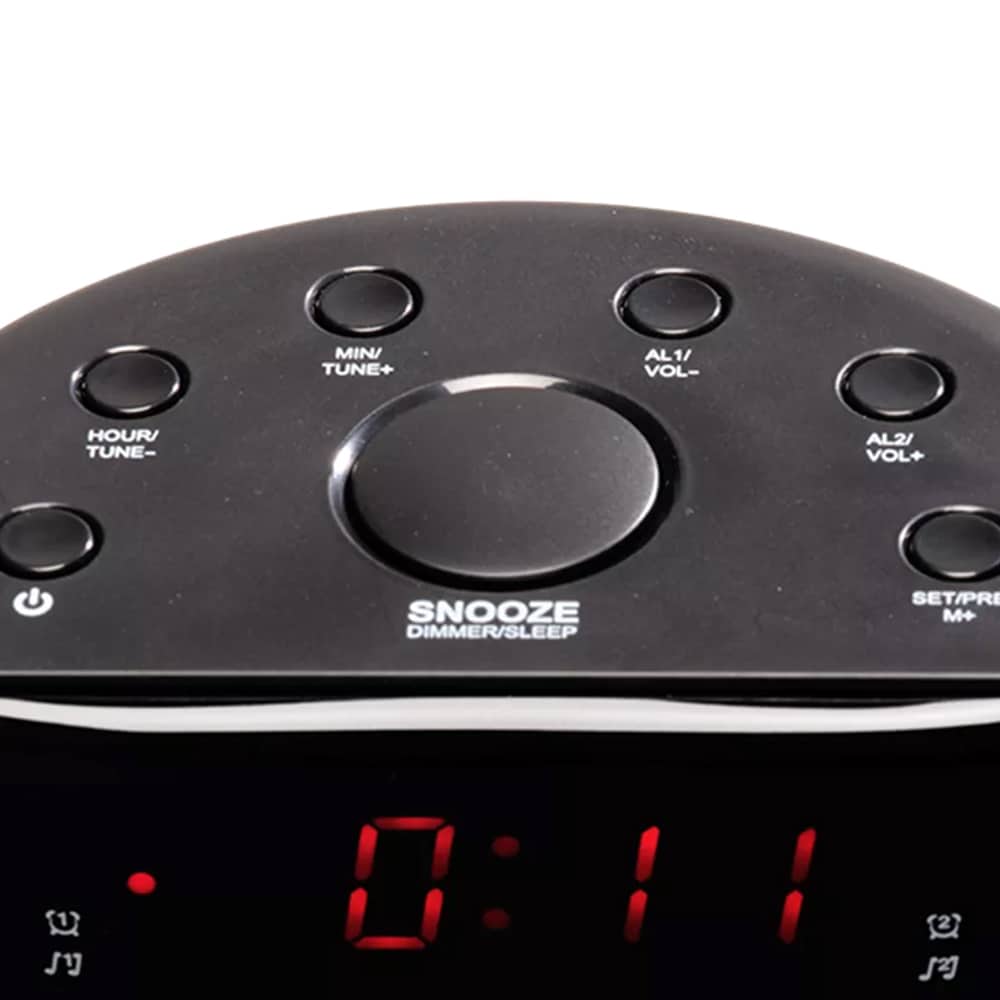 Denver klokkeradio CR-430MK2 med dobbel alarm og FM-radio