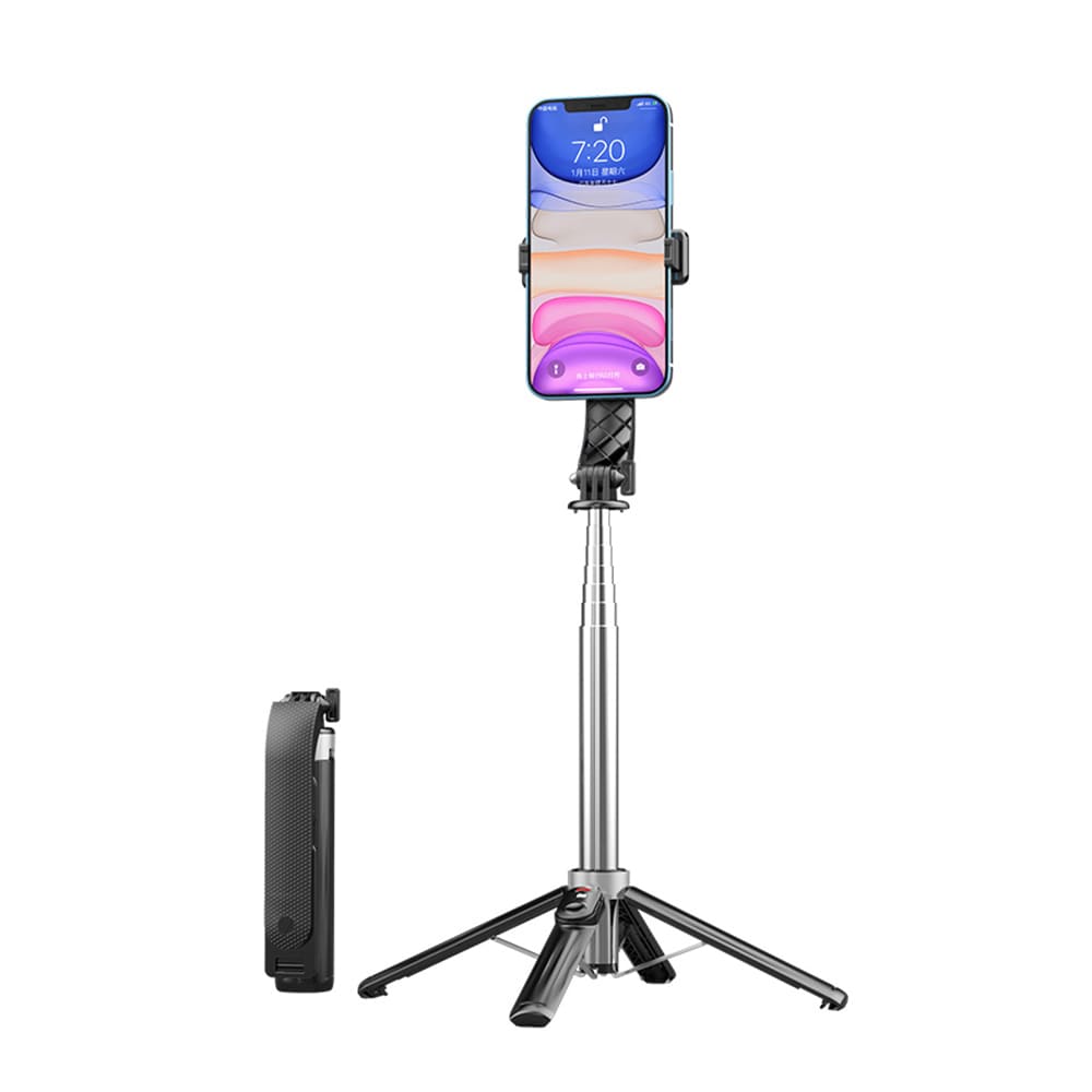 XO Selfiepinne med Bluetooth og innebygd stativ - 100 cm