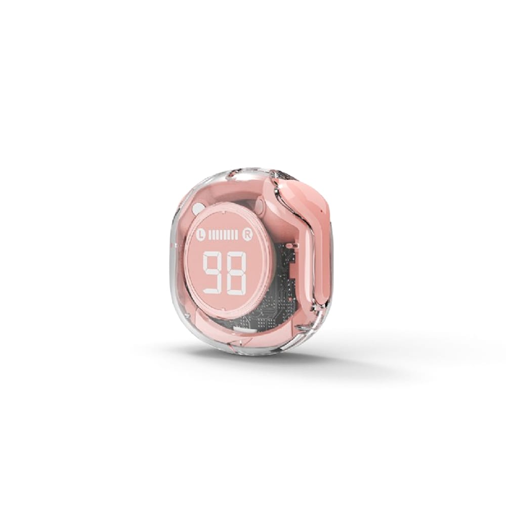 Trådløst in ear-hodesett med lader - rosa