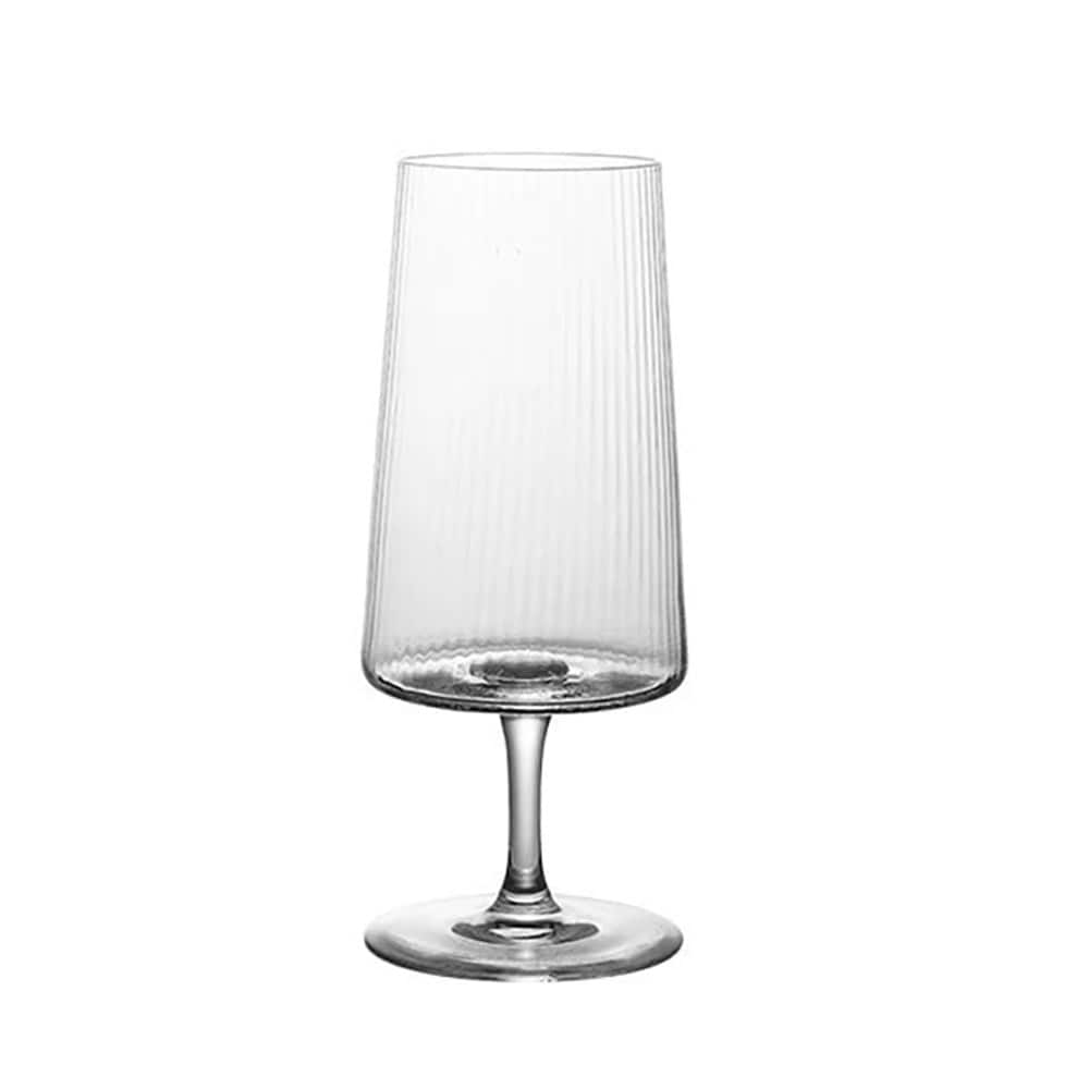 Ølglass på fot - 40 cl med riflet overflate