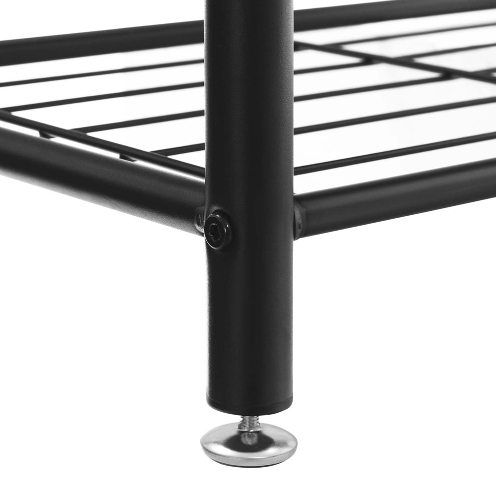 Garderobestativ med benk og skohylle i industriell design - 177 cm