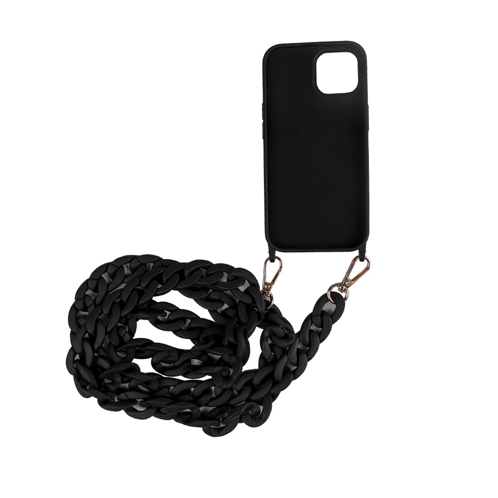 Mobiltelefonveske med bærestropp for iPhone 14 - Svart