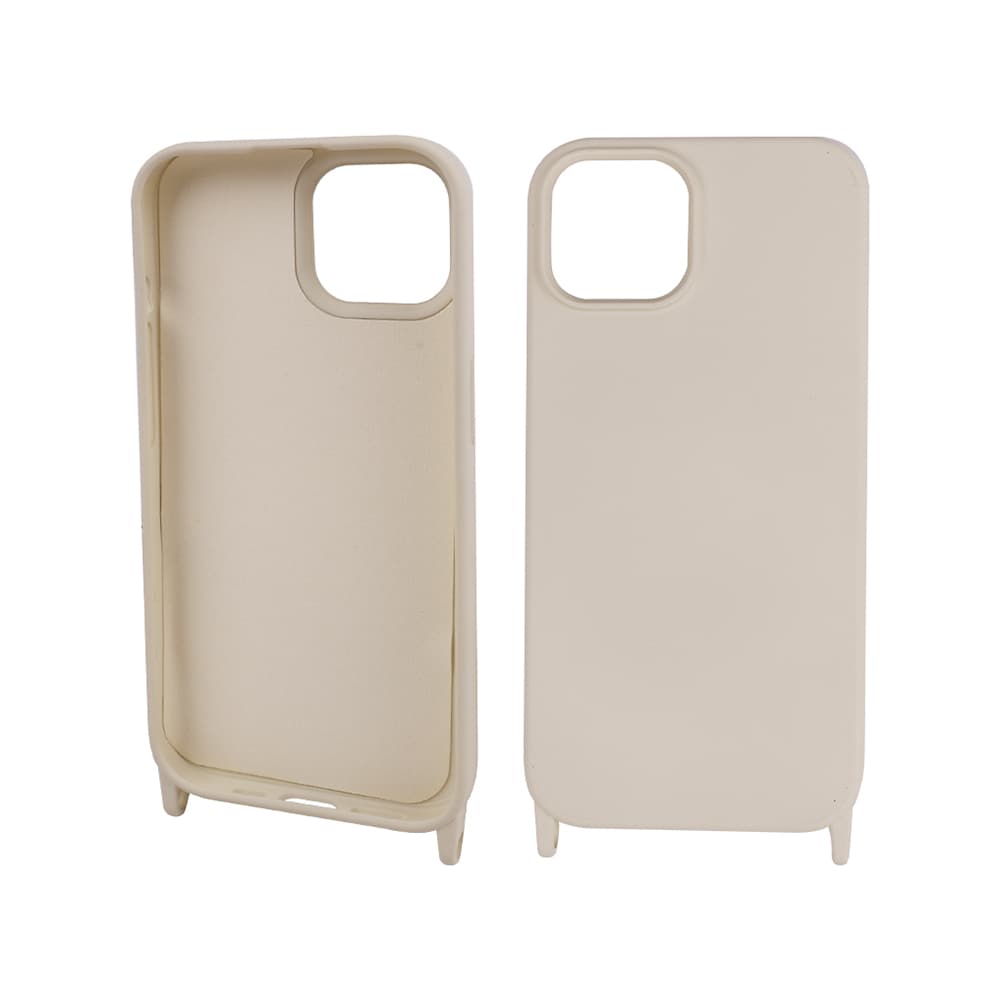 Mobiltelefonveske med bærestropp for iPhone 14 - Beige