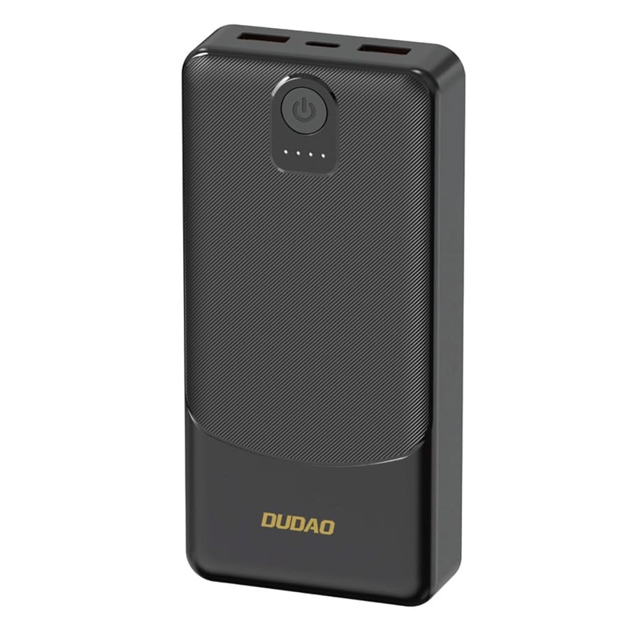 Dudao Powerbank 20000mAh 10W med 2XUSB og lading via USB-C - Svart