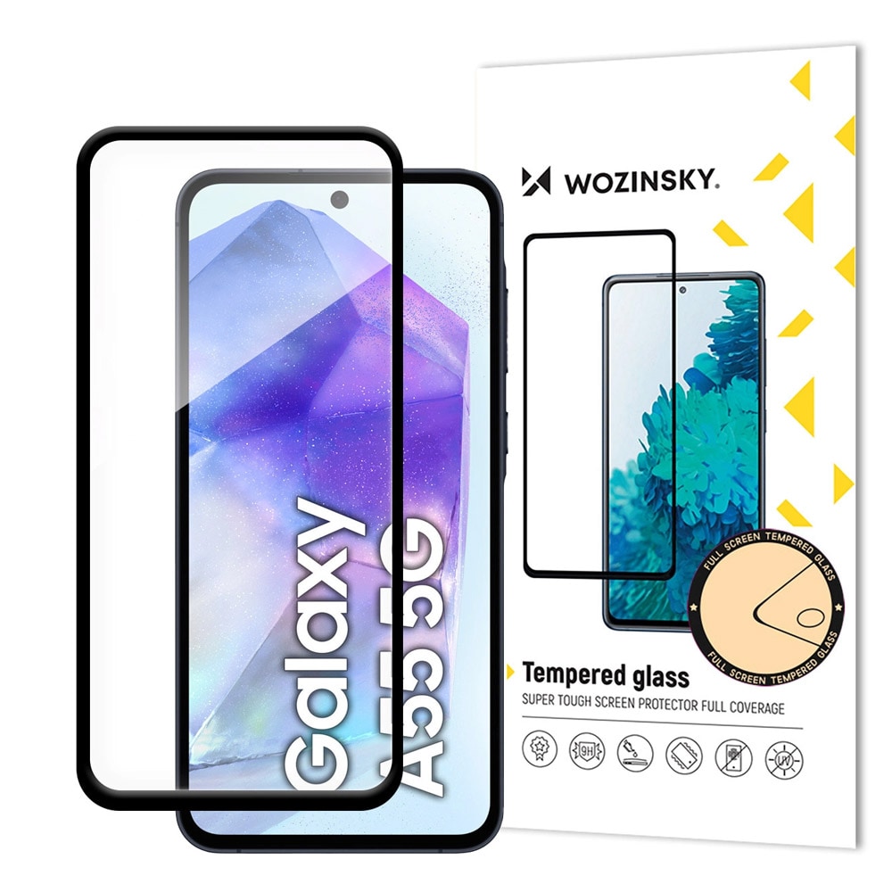Super Durable Full Lim Herdet Glass Full Dekning med Ramme Deksel Friendly for Samsung Galaxy A26 Black